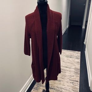 Lucky Brand Maroon Cardigan